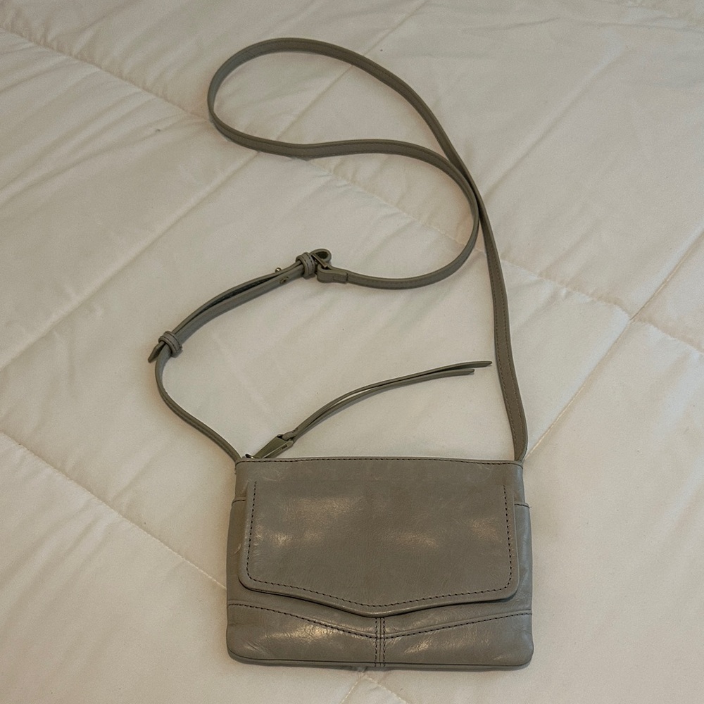 Hobo  Gray Leather Crossbody Bag